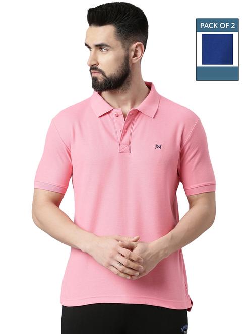 men solid pack of 2 short sleeve t-shirt - 21576262 - Very Small Image - 1