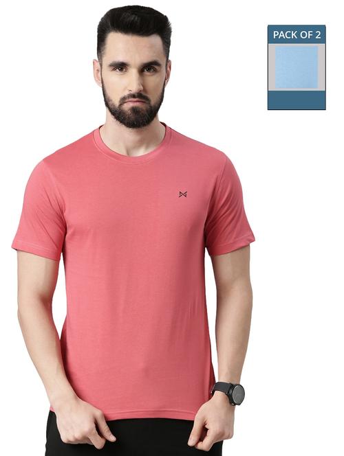 men solid pack of 2 short sleeve t-shirt - 21576382 - Very Small Image - 1