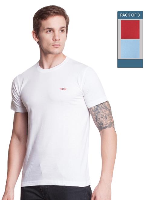 men solid pack of 3 short sleeve t-shirt - 21576388 - Very Small Image - 1