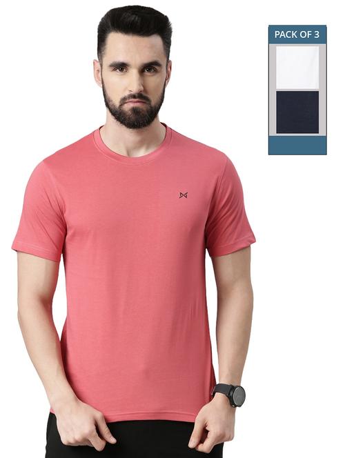 men solid pack of 3 short sleeve t-shirt - 21576394 - Very Small Image - 1