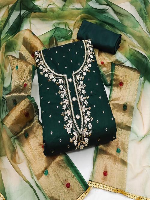 women embellished unstitched suit set - 21576481 - Very Small Image - 1