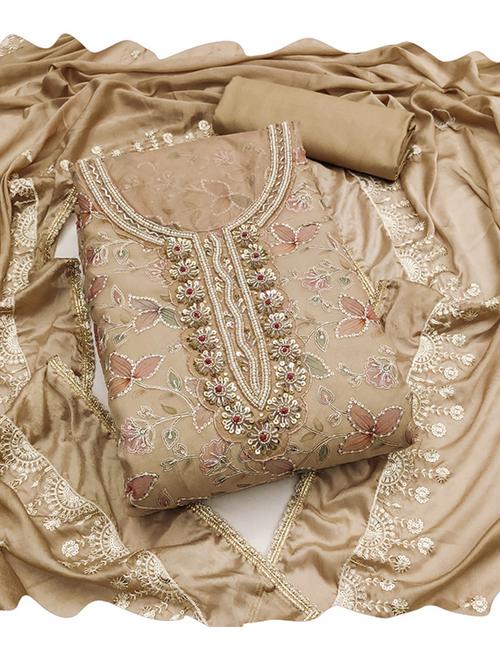 women embroidered 3-piece unstitched dress material  - 21576697 - Very Small Image - 1