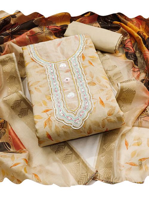 women embroidered 3-piece unstitched dress material  - 21576740 - Very Small Image - 1