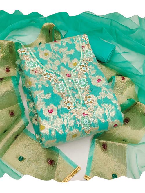 women embellished 3-piece unstitched dress material  - 21576762 - Very Small Image - 1