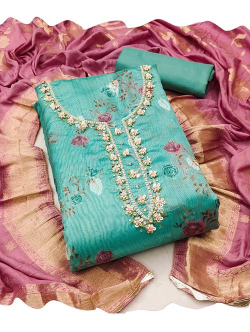 women embellished 3-piece unstitched dress material  - 21576778 - Very Small Image - 1