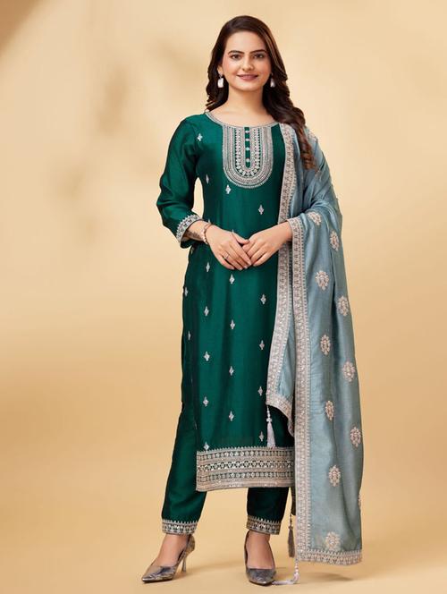 women embroidered unstitched suit set - 21576946 - Very Small Image - 1