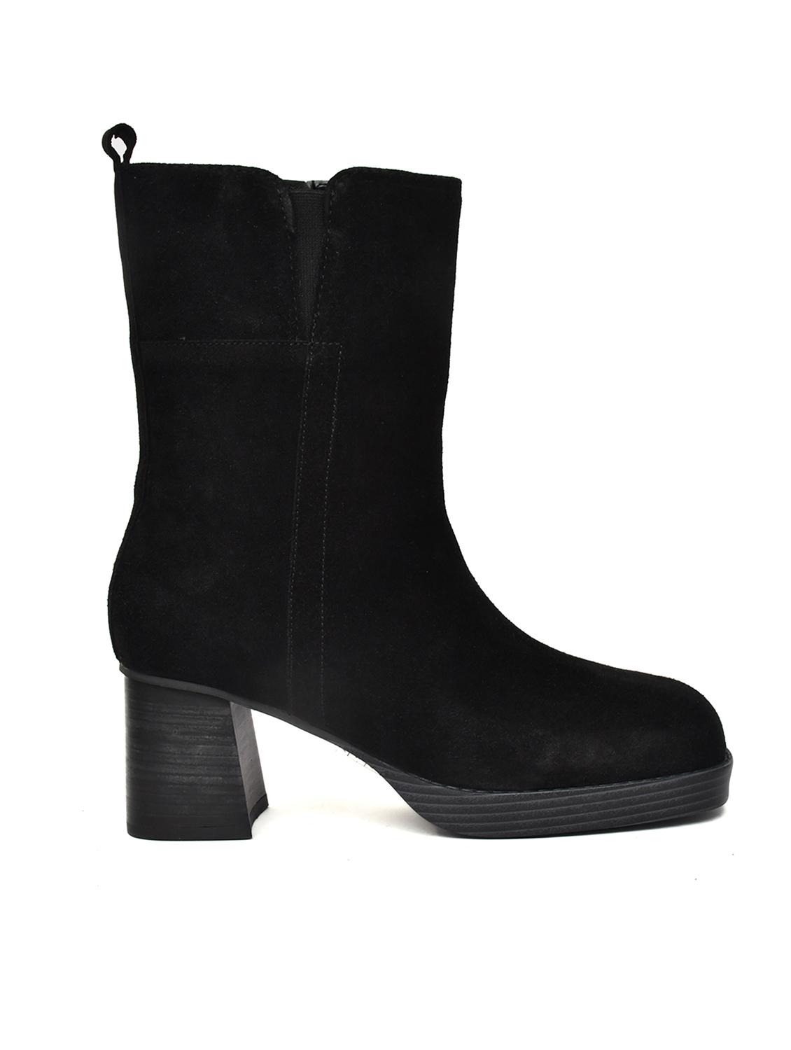 women solid ankle length boots - 21577204 - Zoom Image - 2