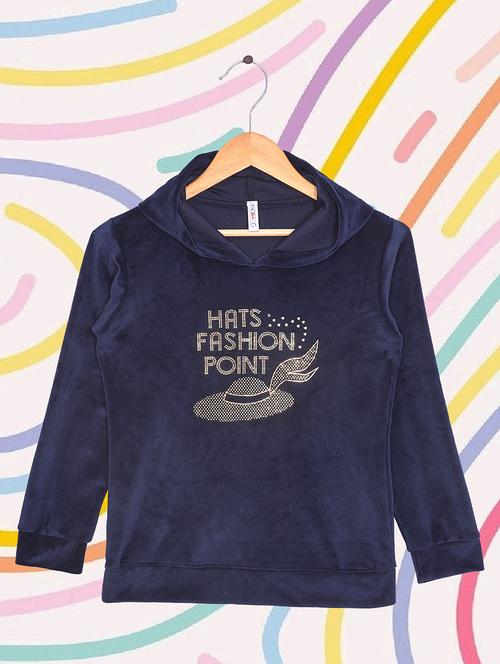 girls chest printed hooded sweatshirt - 21577318 - Very Small Image - 1
