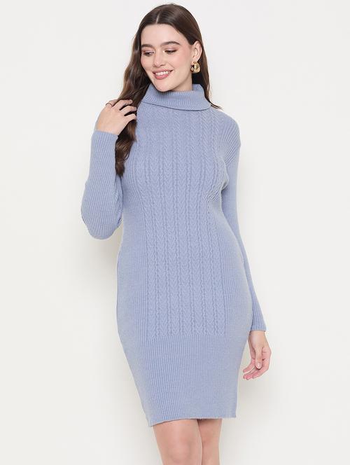 women solid high neck bodycon dress - 21577633 - Very Small Image - 1