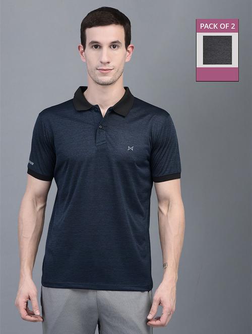 men pack of 2 solid polo t-shirt - 21578121 - Very Small Image - 1