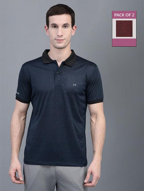 men pack of 2 solid polo t-shirt - 21578124 - Very Small Image - 1