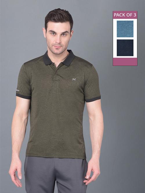 men pack of 3 solid polo t-shirt - 21578126 - Very Small Image - 1