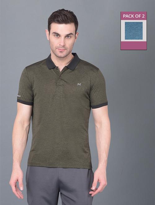 men pack of 2 solid polo t-shirt - 21578127 - Very Small Image - 1