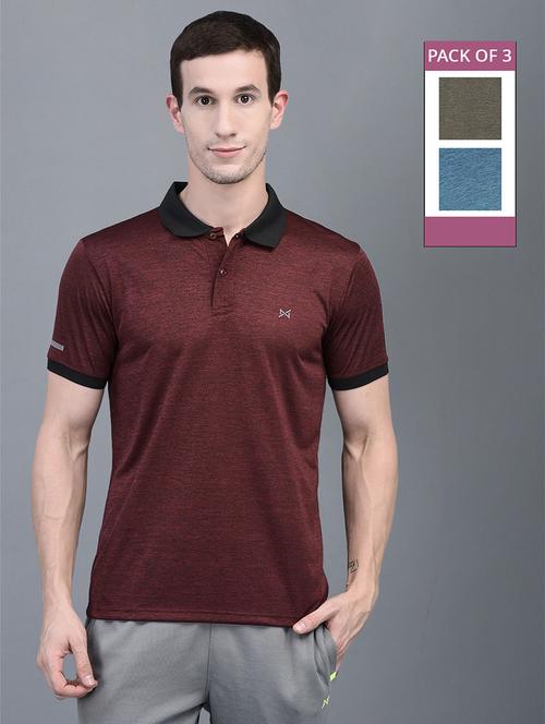 men pack of 3 solid polo t-shirt - 21578128 - Very Small Image - 1