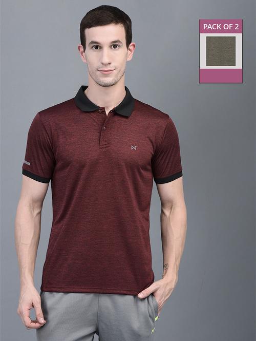 men pack of 2 solid polo t-shirt - 21578129 - Very Small Image - 1