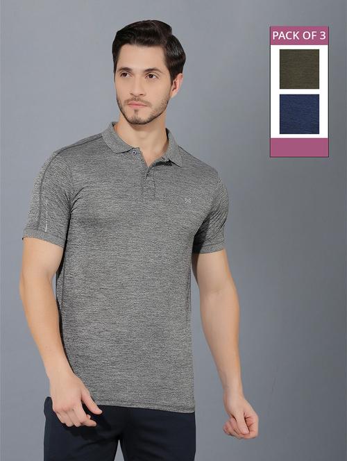 men pack of 3 solid polo t-shirt - 21578147 - Very Small Image - 1