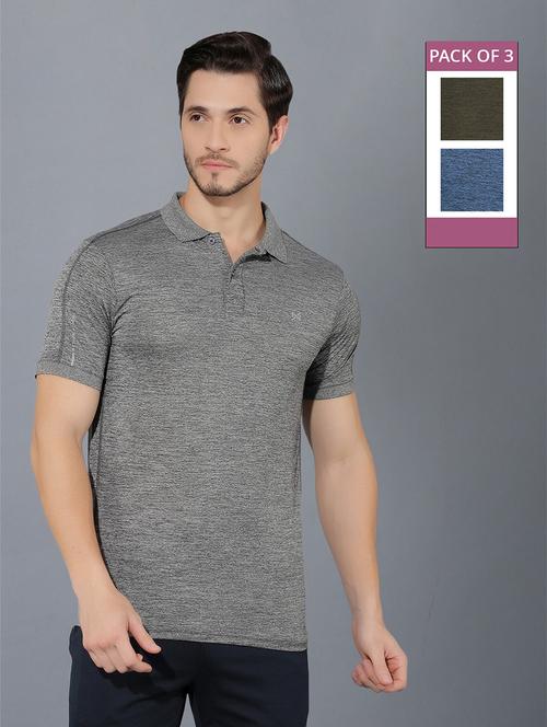 men pack of 3 solid polo t-shirt - 21578149 - Very Small Image - 1