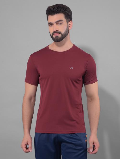 men regular fit short sleeves solid sports t-shirts - 21578275 - Very Small Image - 1