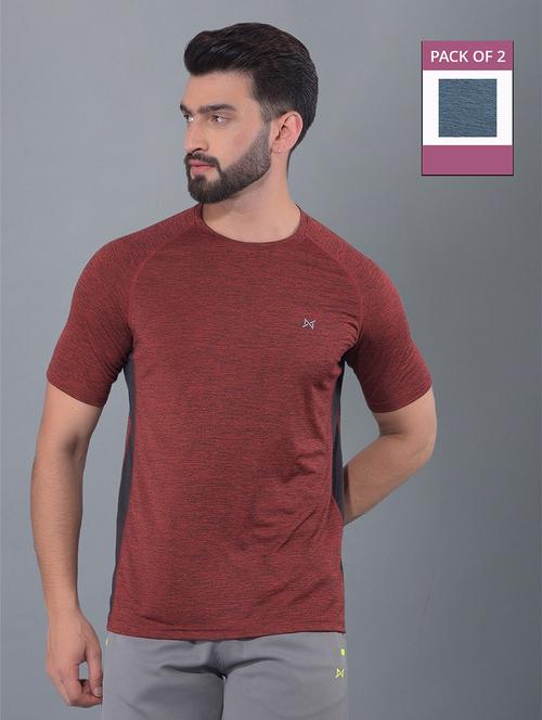 men pack of 2 regular fit sports t-shirt - 21578288 - Very Small Image - 1