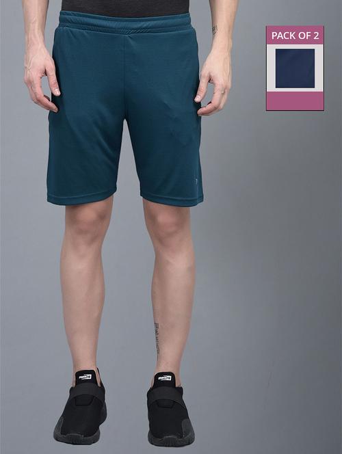 men pack of 2 solid regular fit shorts - 21578359 - Very Small Image - 1