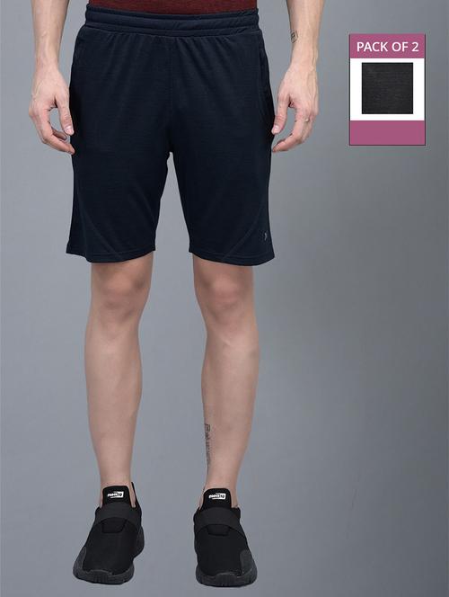 men pack of 2 solid regular fit shorts - 21578395 - Very Small Image - 1
