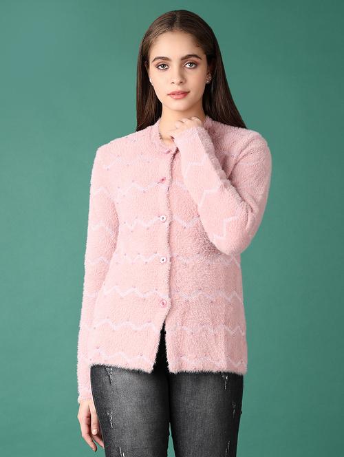 women self design long sleeve cardigan - 21578465 - Very Small Image - 1