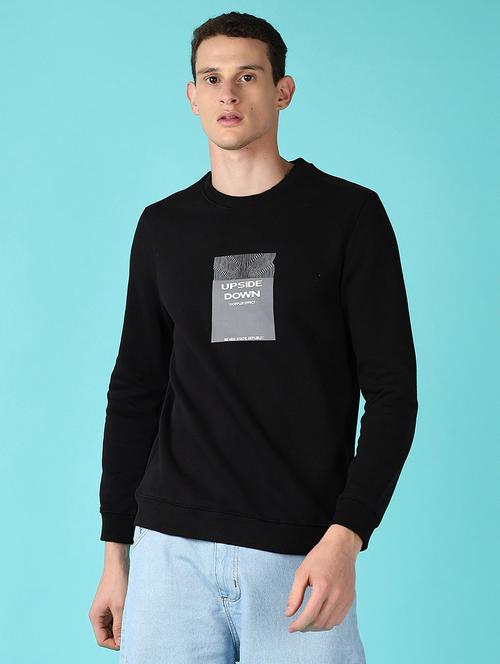 men long sleeves front print sweatshirt - 21578466 - Very Small Image - 1