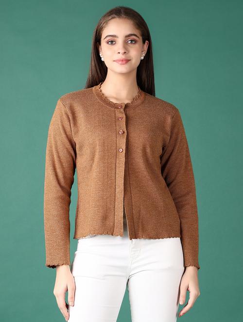 women solid long sleeve cardigan - 21578504 - Very Small Image - 1