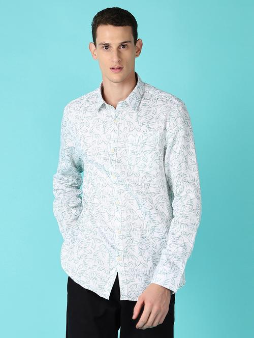 men printed collared long sleeves casual shirt - 21578511 - Very Small Image - 1