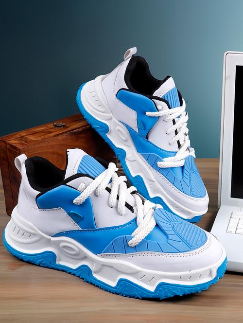 men blue lace up sneakers - 21579525 - Very Small Image - 1