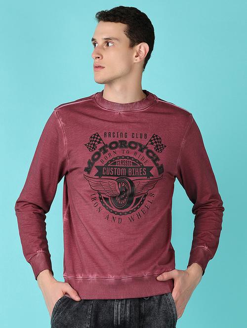 men front print long sleeve sweatshirt - 21580077 - Very Small Image - 1