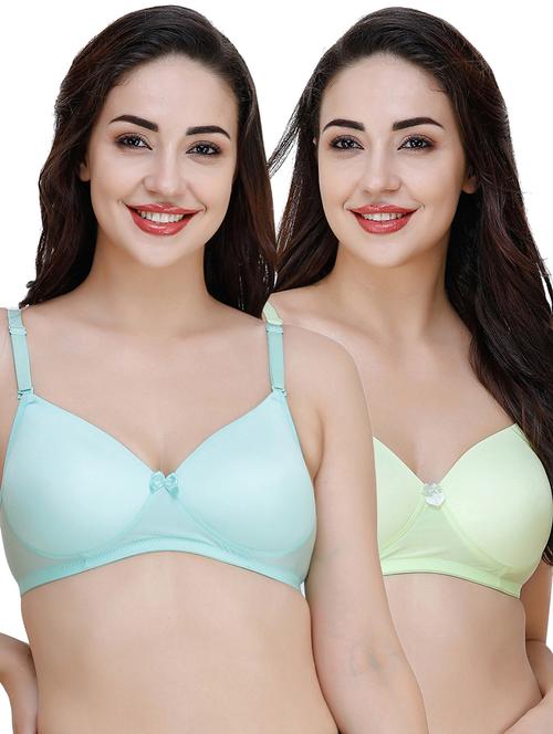 women pack of 2 solid t-shirt bra combo - 21580418 - Very Small Image - 1