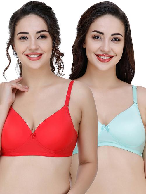 women pack of 2 solid t-shirt bra combo - 21580447 - Very Small Image - 1