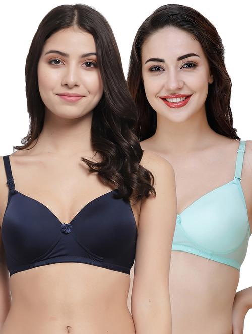 women pack of 2 solid t-shirt bra combo - 21580728 - Very Small Image - 1