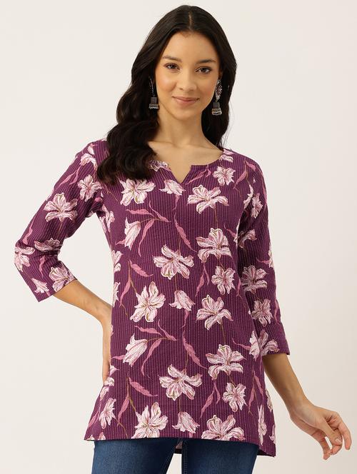 women three quarter sleeve straight kurti - 21581176 - Very Small Image - 1