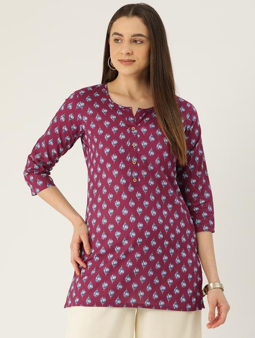 women three quarter sleeve straight kurti - 21581208 - Very Small Image - 1