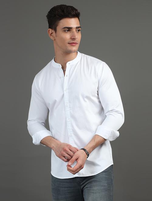 men solid long sleeve casual shirt - 21582706 - Very Small Image - 1
