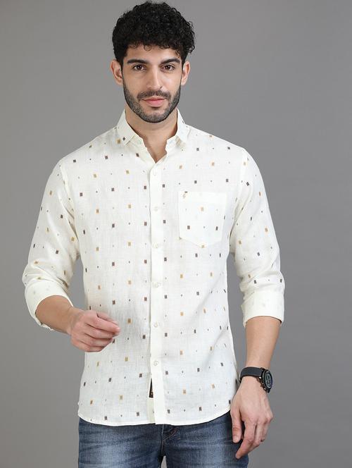 men long sleeves printed casual shirt - 21582809 - Very Small Image - 1