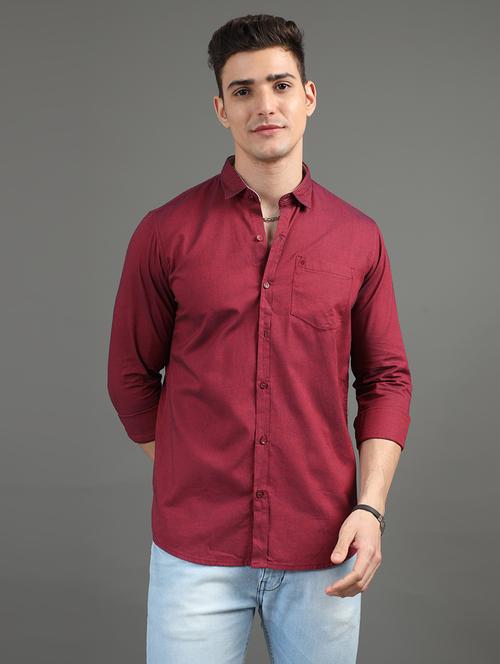 men solid long sleeve casual shirt - 21582843 - Very Small Image - 1