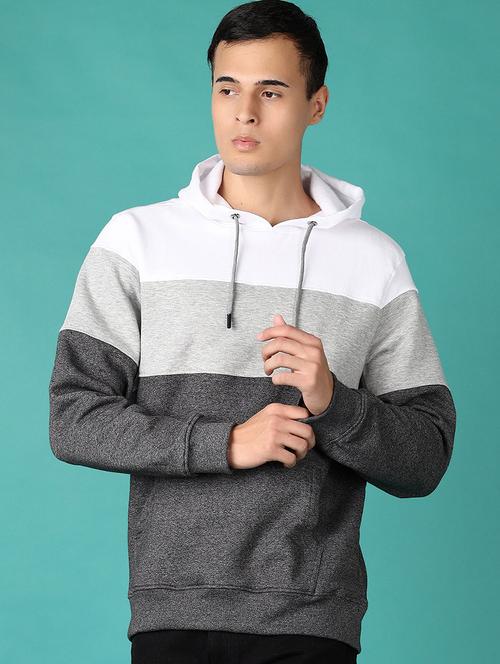 men long sleeves color block sweatshirt - 21582952 - Very Small Image - 1