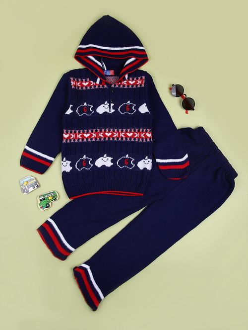 boys self design winter wear full length set - 21583032 - Very Small Image - 1