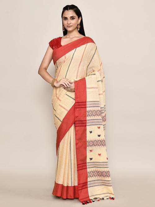 women self design handloom saree - 21583370 - Very Small Image - 1