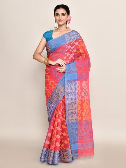 women floral tant saree - 21583381 - Very Small Image - 1