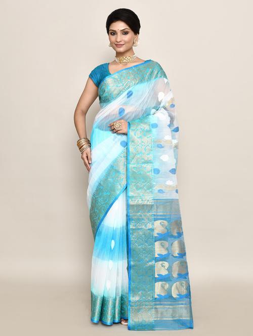 women self design handloom saree - 21583388 - Very Small Image - 1