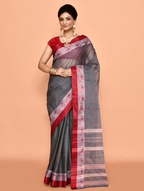 women self design handloom saree - 21583433 - Very Small Image - 1