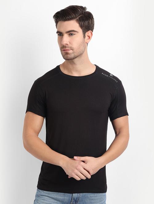 men placement printed round neck t-shirt - 21583503 - Very Small Image - 1