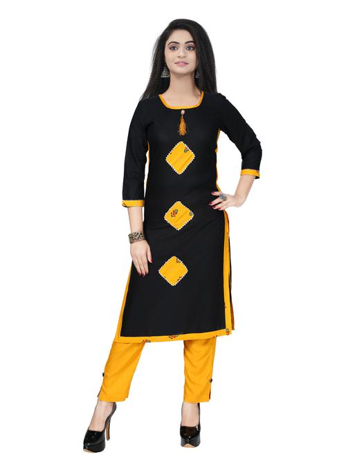 women round neck kurta pant set  - 21583709 - Very Small Image - 1