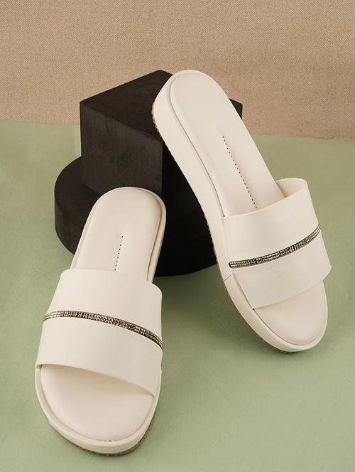 women white slip on sandal - 21583921 - Very Small Image - 1