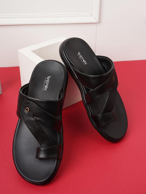 men black slip on sandal - 21583979 - Very Small Image - 1