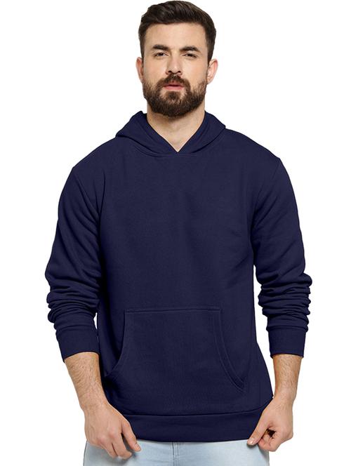 men solid long sleeve hooded sweatshirt - 21584070 - Very Small Image - 1